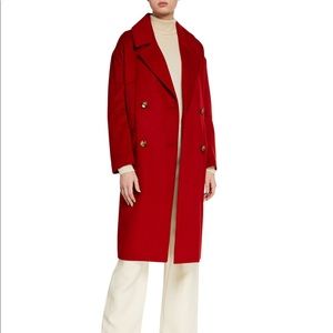 NWT Badgley Mischka Double-Breasted Wool Coat